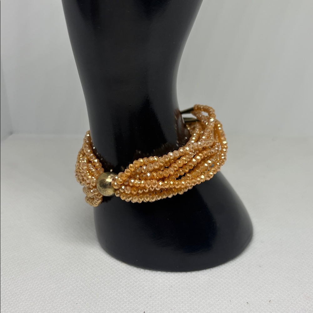 Vintage SXFJF Faceted Bead Bracelet Quiet Luxury High End Costume Jewelry